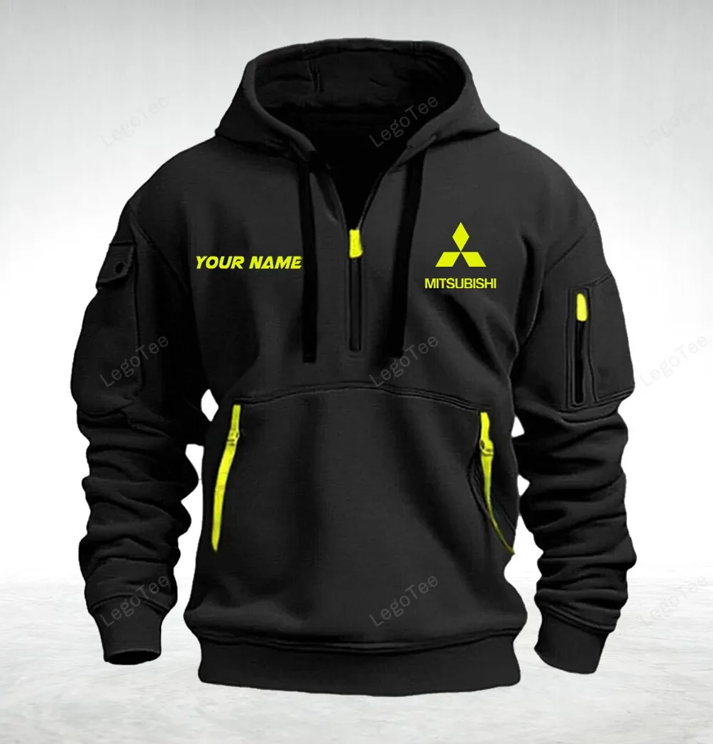 Mitsubishi Hoodie Half Zipper Quarter Zip Hoodie For Men And Women