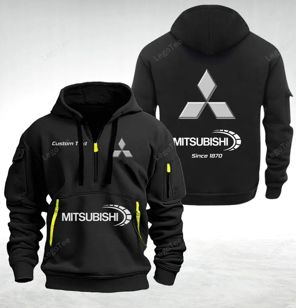 Mitsubishi Hoodie Half Zipper Quarter Zip Hoodie