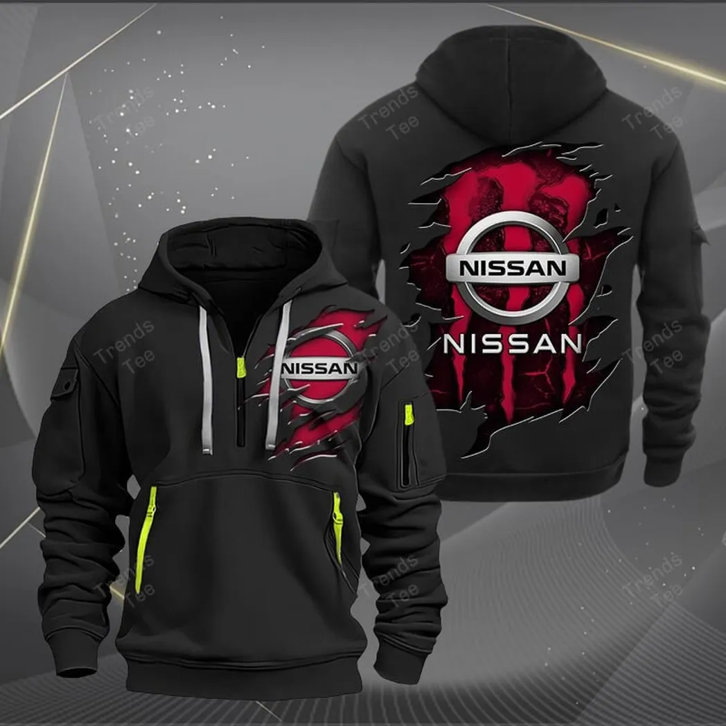 Nissan Hoodie Half Zipper Quarter Zip Hoodie For Men And Women