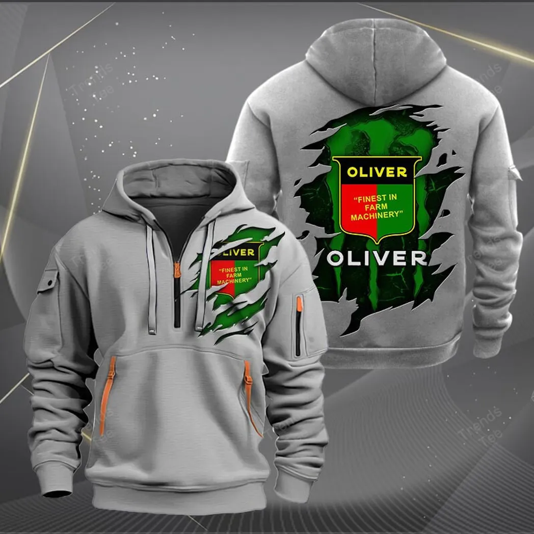 Oliver Tractor Hoodie Half Zipper Quarter Zip Hoodie