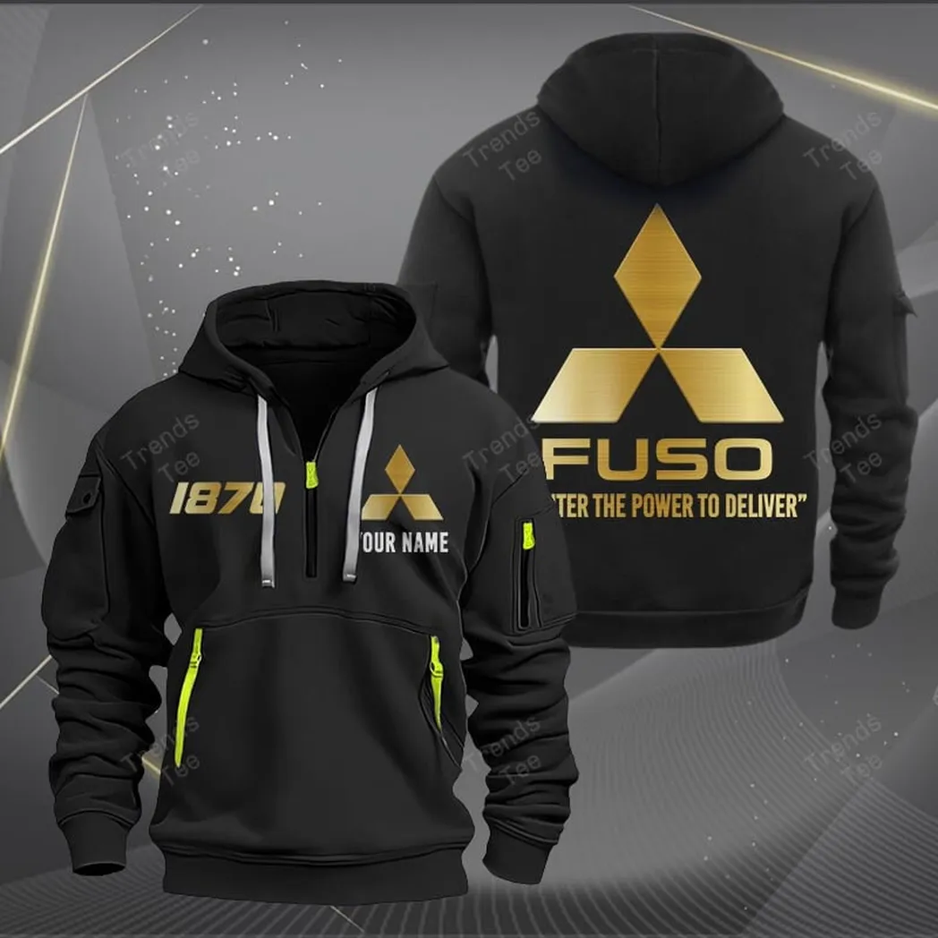Mitsubishi Fuso Hoodie Half Zipper Quarter Zip Hoodie