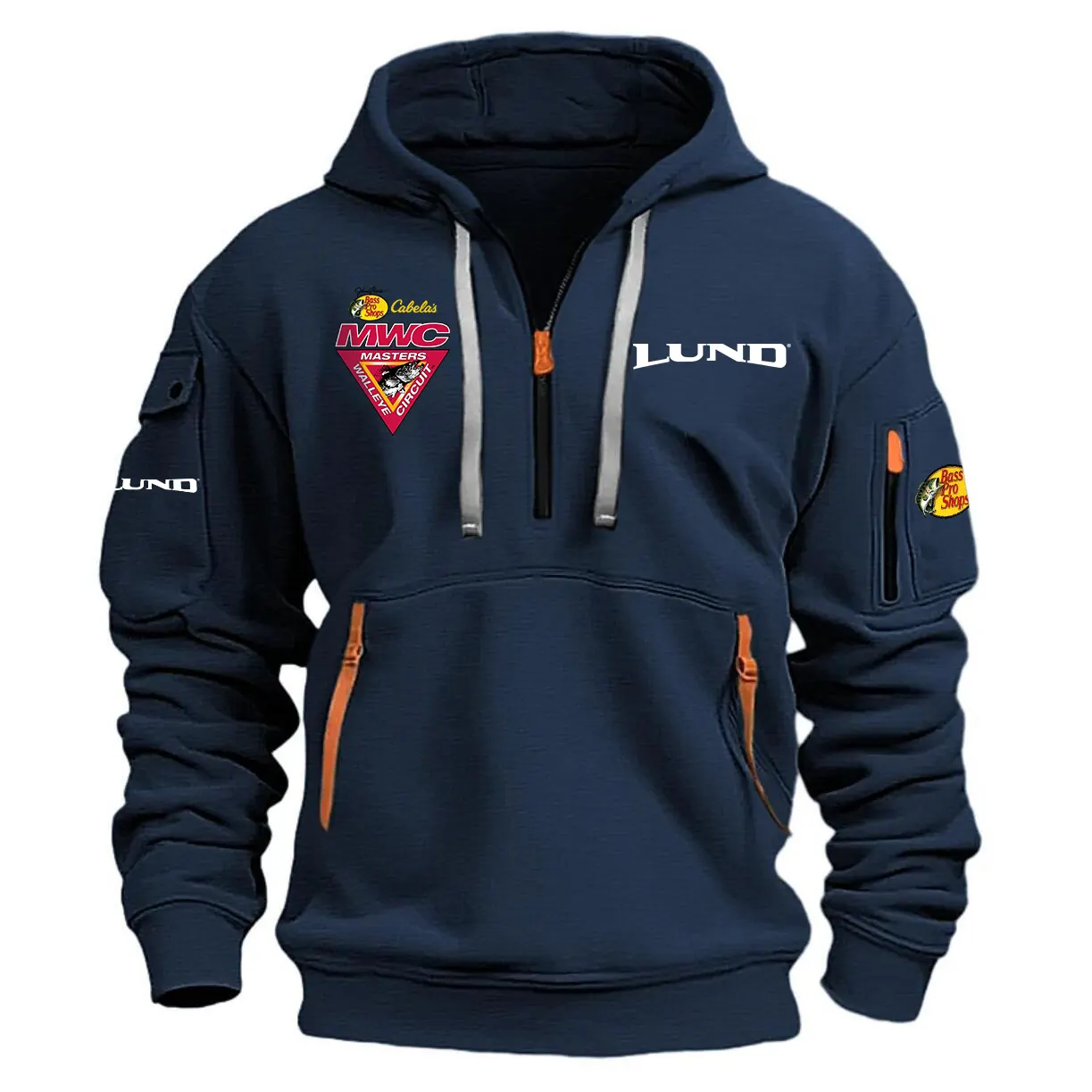 Lund Hoodie Half Zipper Quarter Zip Hoodie Masters Walleye Circuit