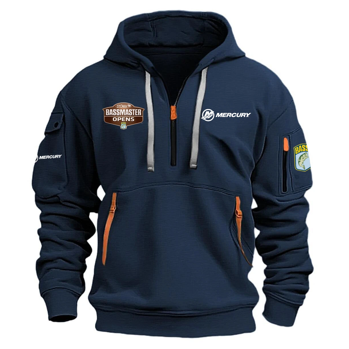 Mercury Hoodie Half Zipper Quarter Zip Hoodie Bassmaster Opens