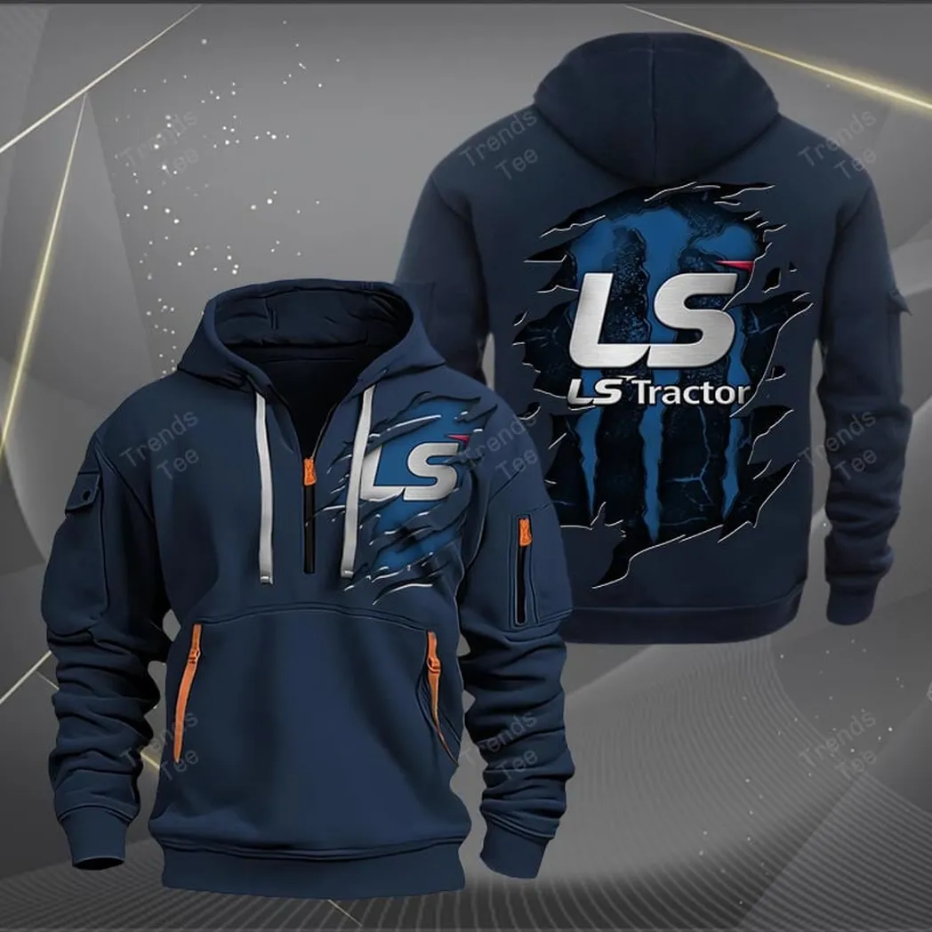 Ls Tractor Hoodie Half Zipper Quarter Zip Hoodie