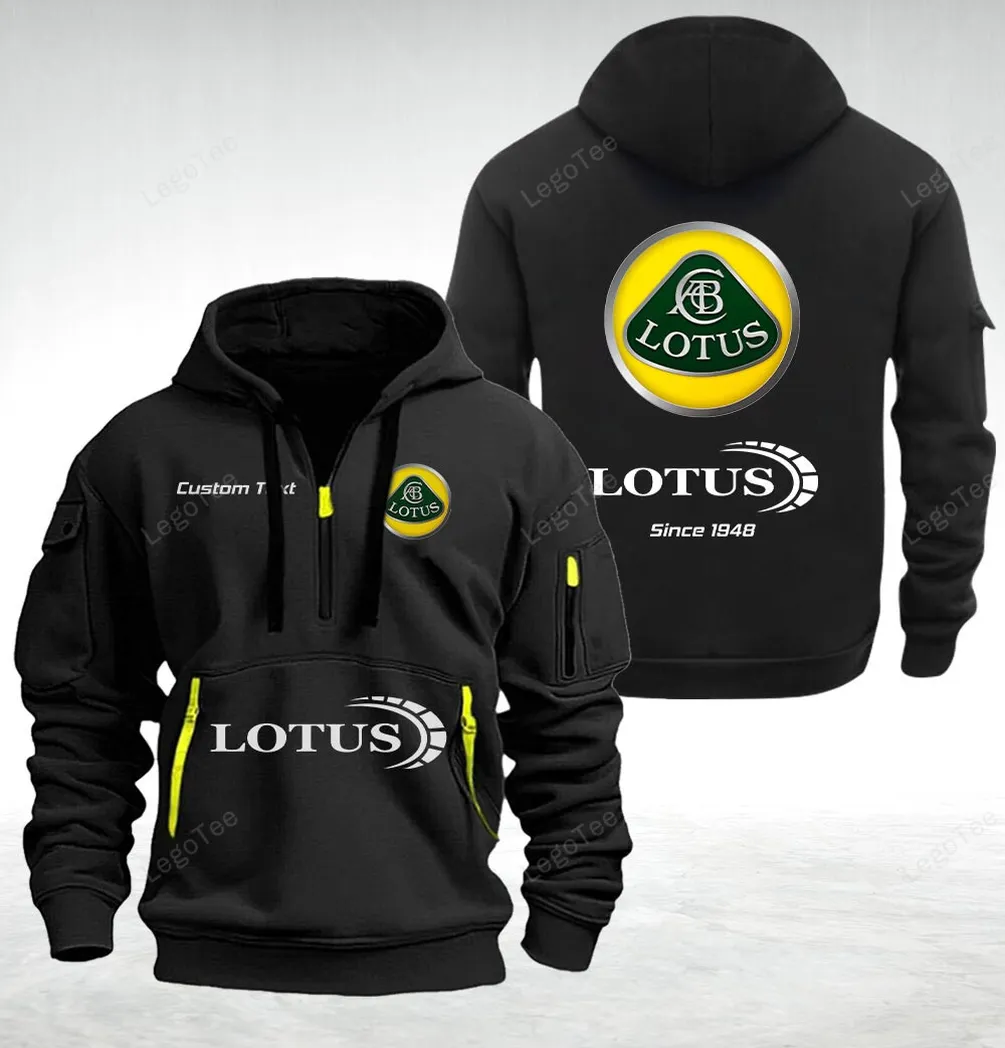 Lotus Hoodie Half Zipper Quarter Zip Hoodie