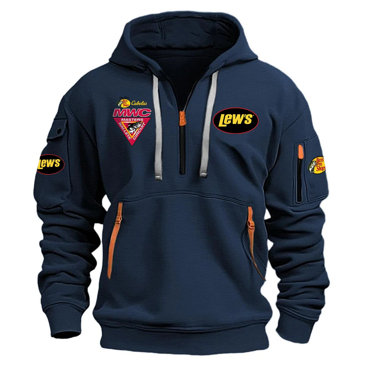 LewS Hoodie Half Zipper Quarter Zip Hoodie Masters Walleye Circuit