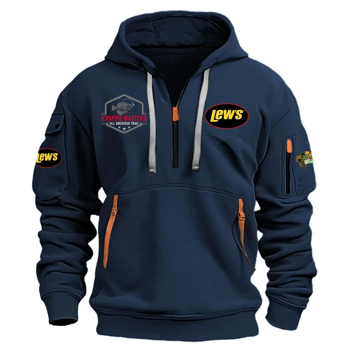 LewS Hoodie Half Zipper Quarter Zip Hoodie Crappie Master