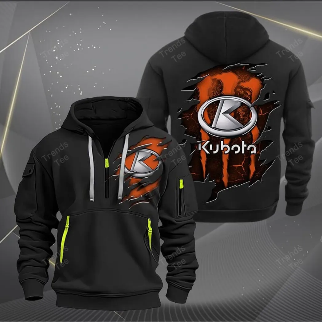 Kubota Hoodie Half Zipper Quarter Zip Hoodie
