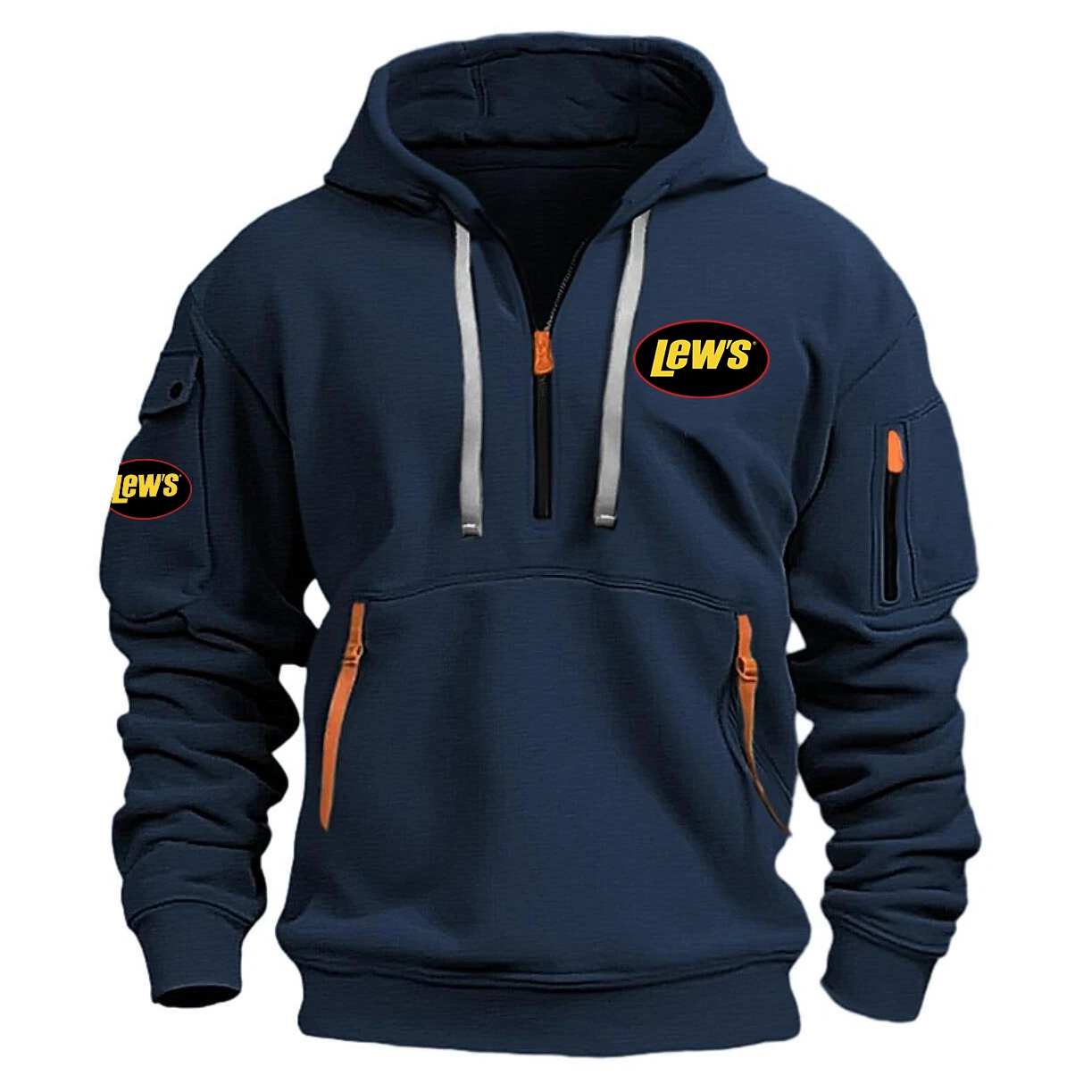 LewS Hoodie Half Zipper Quarter Zip Hoodie Exclusive Logo
