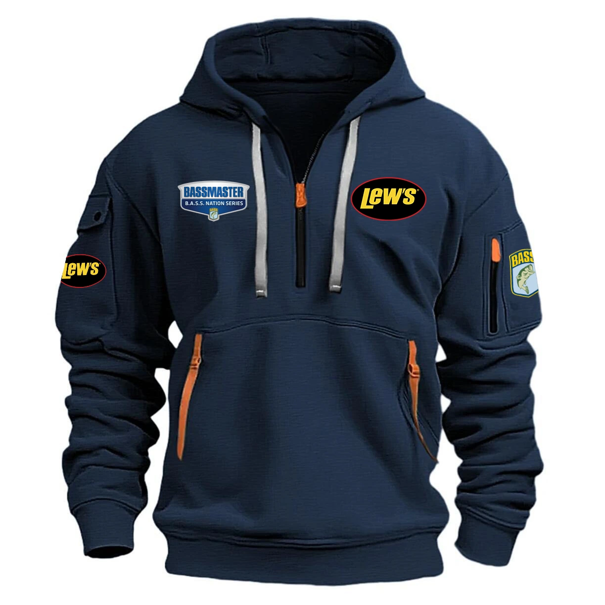 LewS Hoodie Half Zipper Quarter Zip Hoodie B.A.S.S. Nation