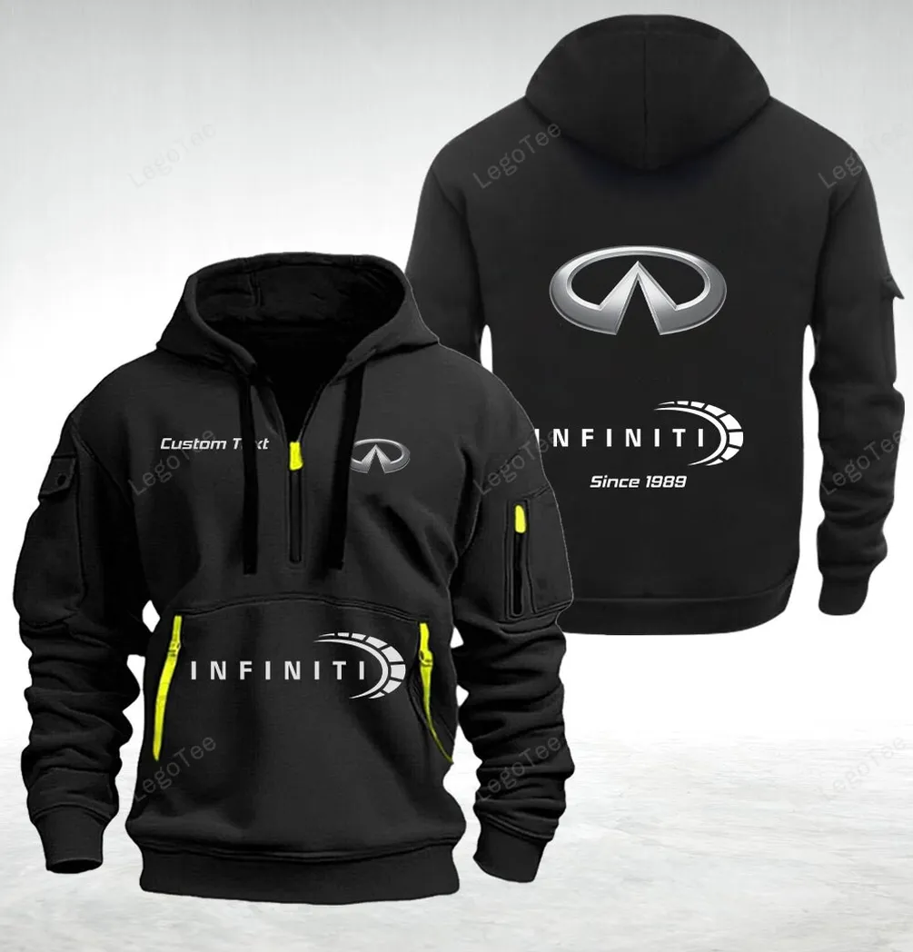 Infiniti Hoodie Half Zipper Quarter Zip Hoodie For Men And Women