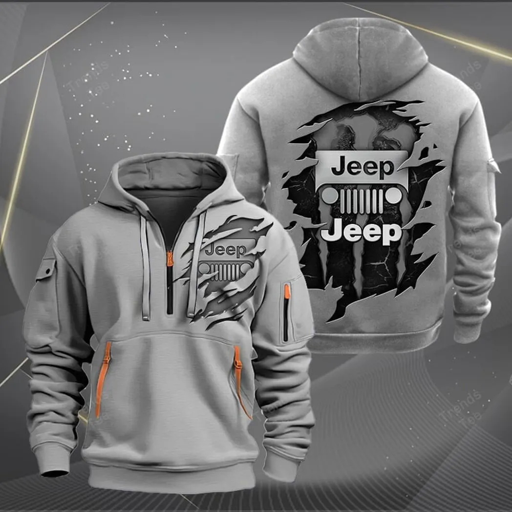 Jeep Quarter Zip Up Hoodie For Fan