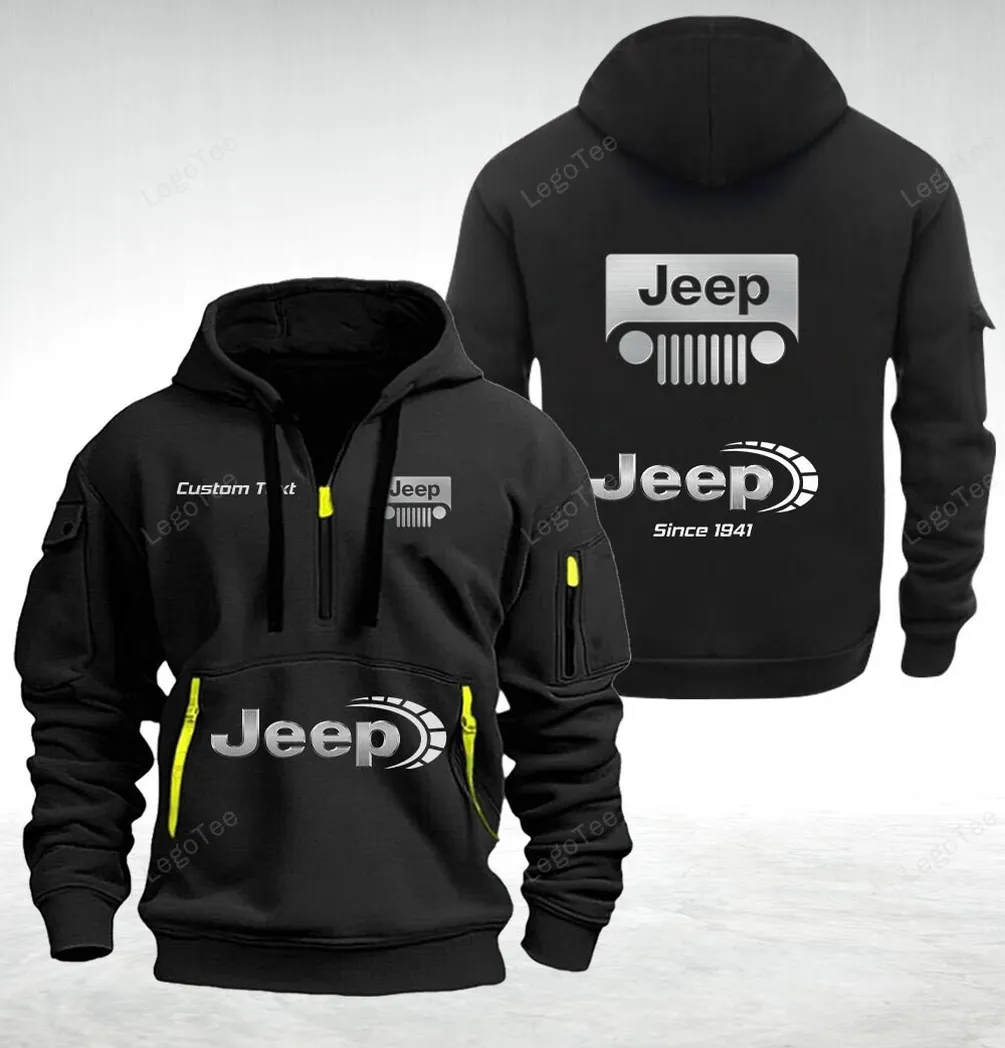 Jeep Hoodie Quarter Zip Hoodie For Fan