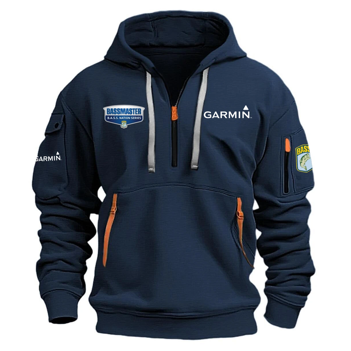 Garmin Hoodie Half Zipper Quarter Zip Hoodie B.A.S.S. Nation