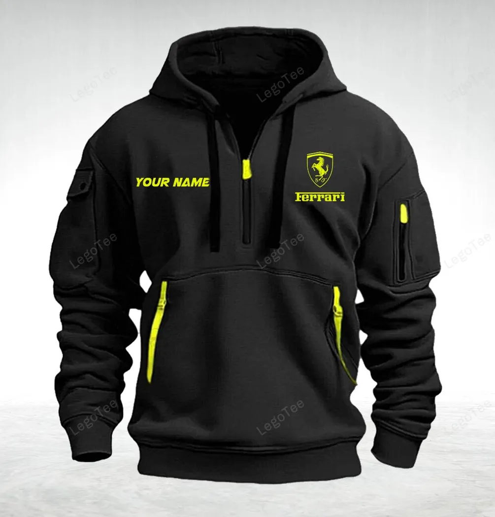 Ferrari Hoodie Quarter Zip Hoodie For Fan