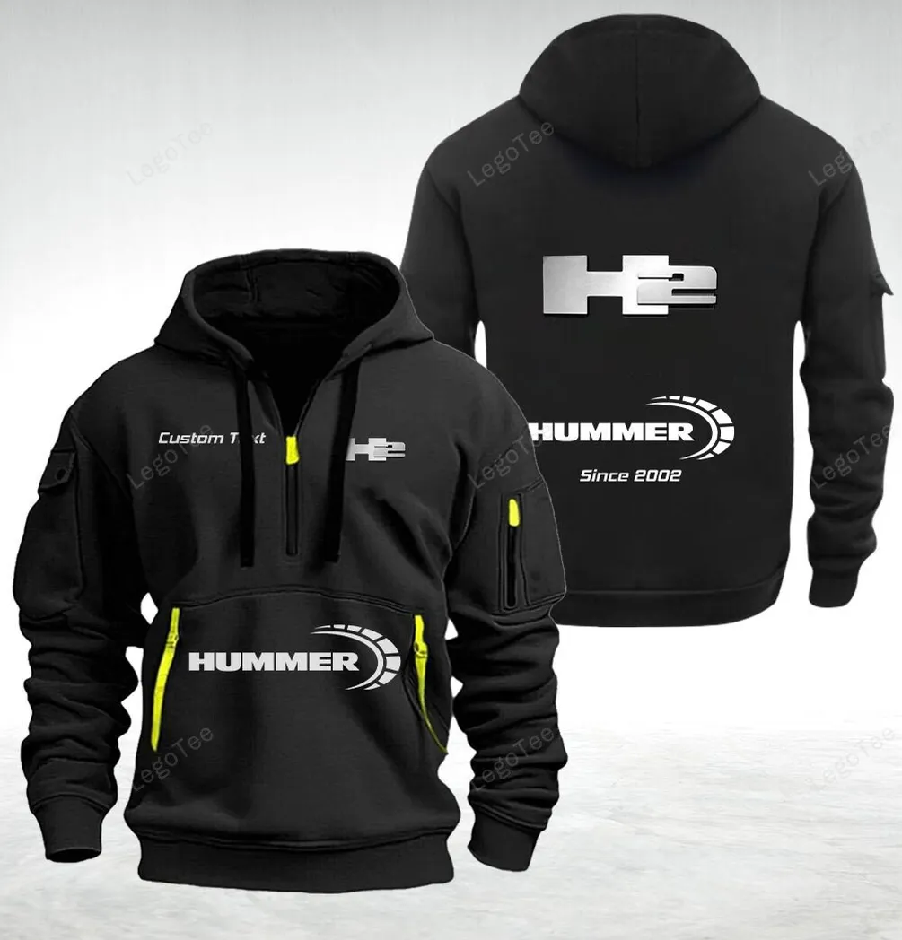 H2 Hummer Hoodie Half Zipper Quarter Zip Hoodie