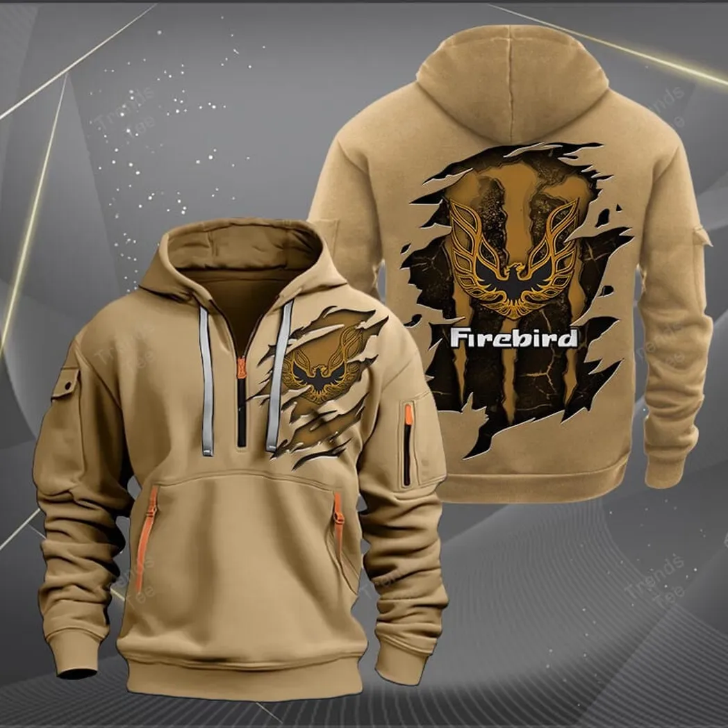Firebird Pontiac Hoodie Half Zipper Quarter Zip Hoodie For Men And Women
