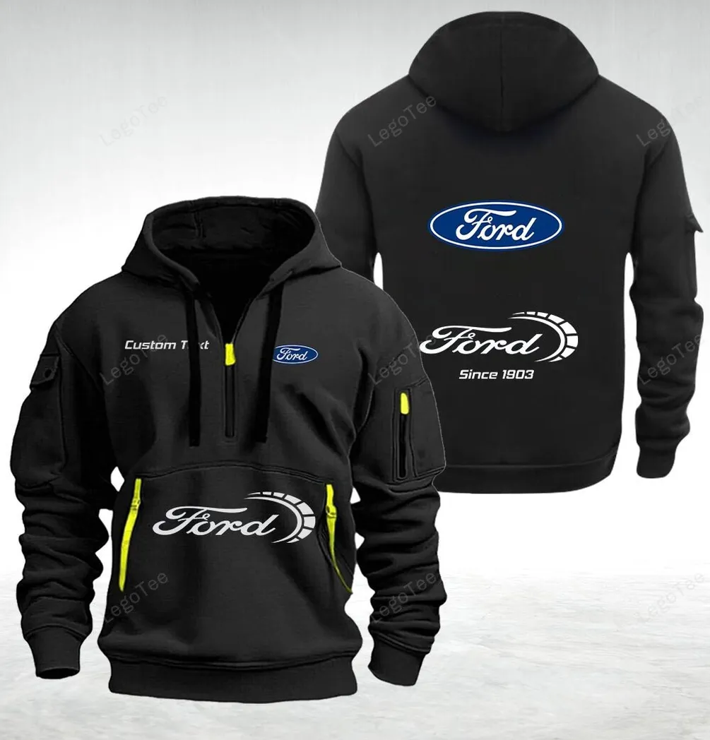 Ford Hoodie Quarter Zip Hoodie For Fan
