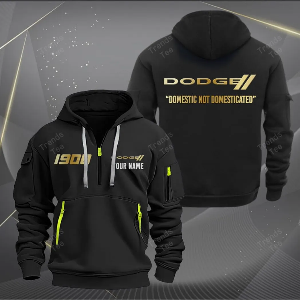 Dodge Hoodie Quarter Zip Hoodie For Sporty Men And Women