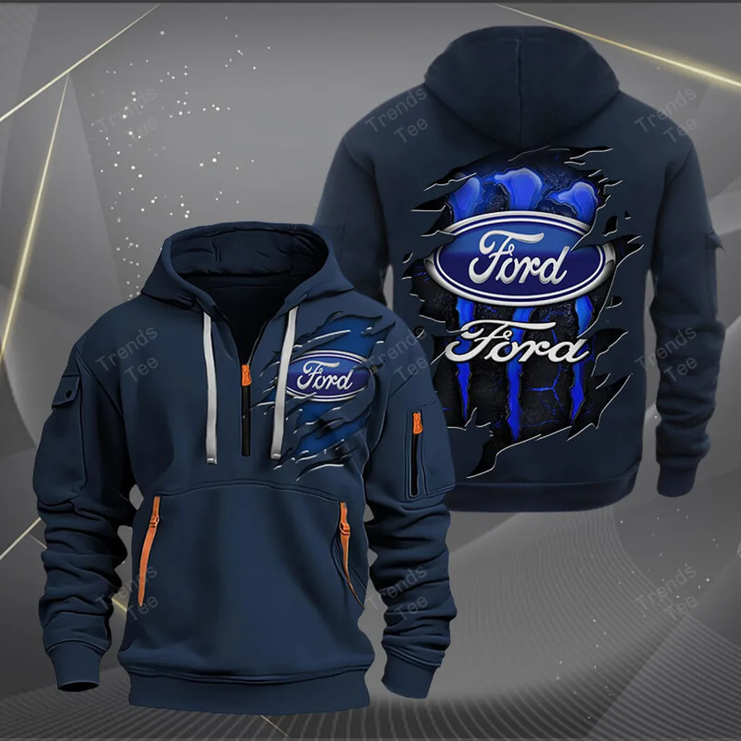 Ford Hoodie Half Zipper Quarter Zip Hoodie
