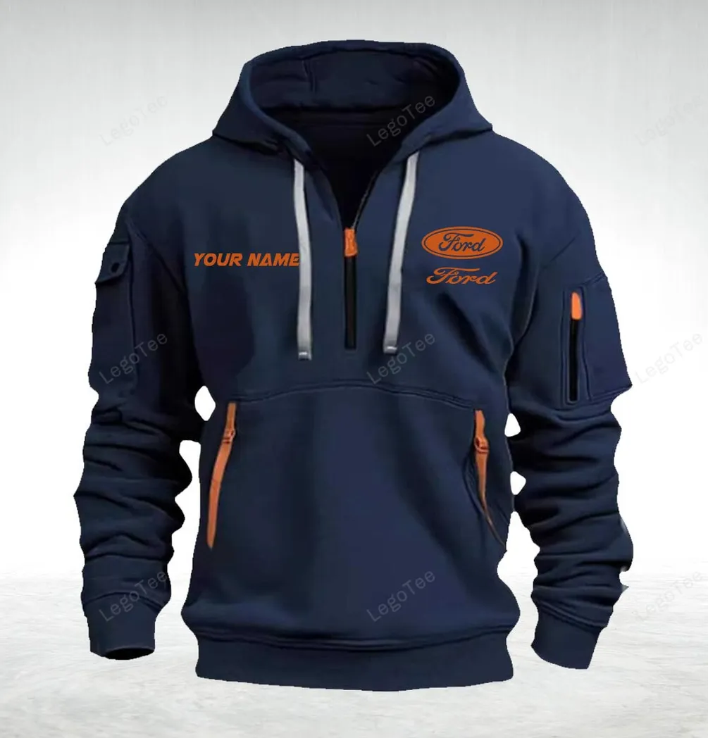 Ford Hoodie Half Zipper Quarter Zip Hoodie For Men And Women
