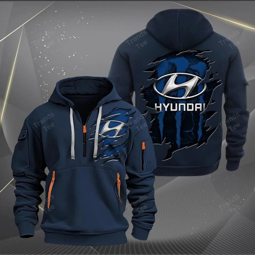 Hyundai Hoodie Half Zipper Quarter Zip Hoodie