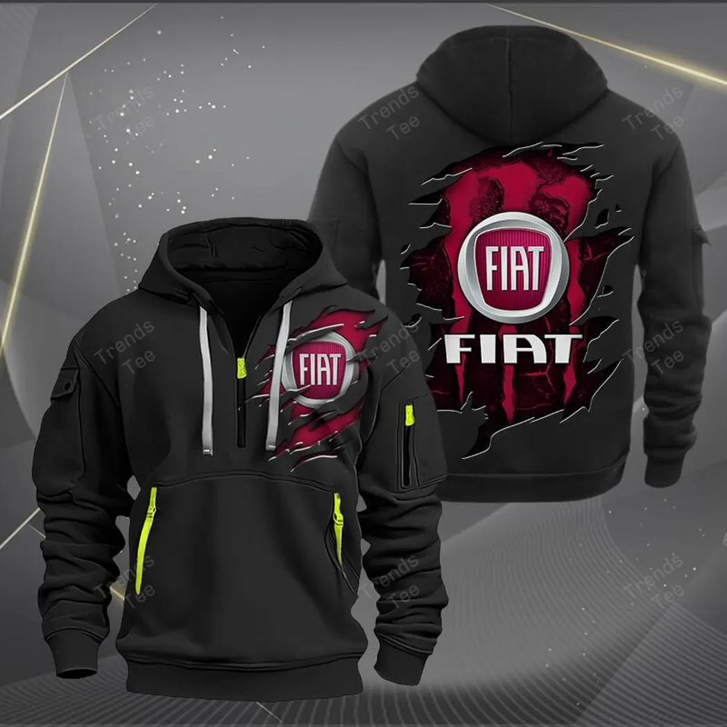 Fiat Hoodie Half Zipper Quarter Zip Hoodie