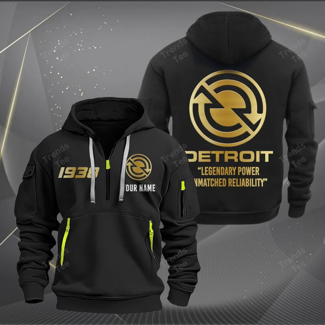 Detroit Diesel Hoodie Half Zipper Quarter Zip Hoodie