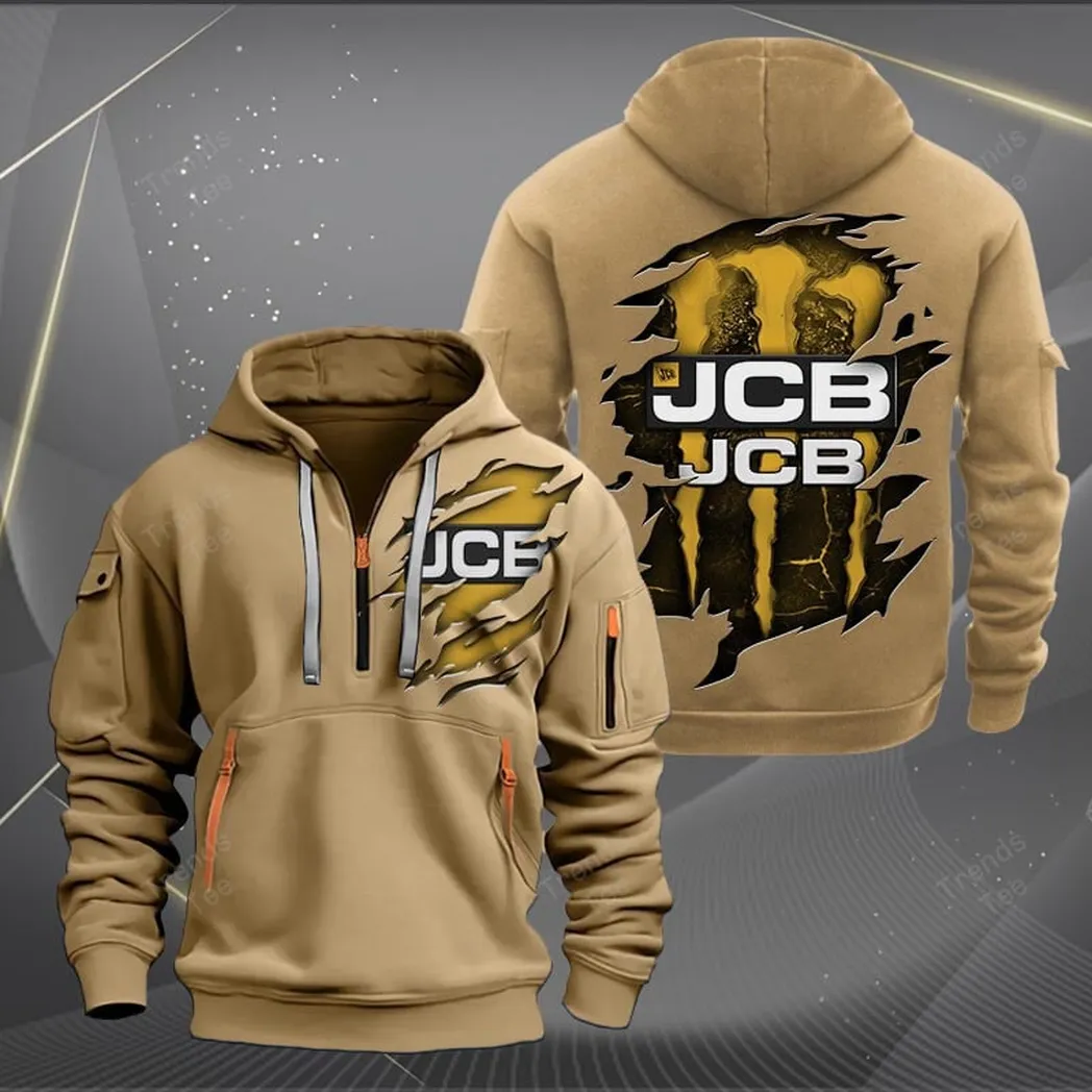 Jcb Hoodie Half Zipper Quarter Zip Hoodie