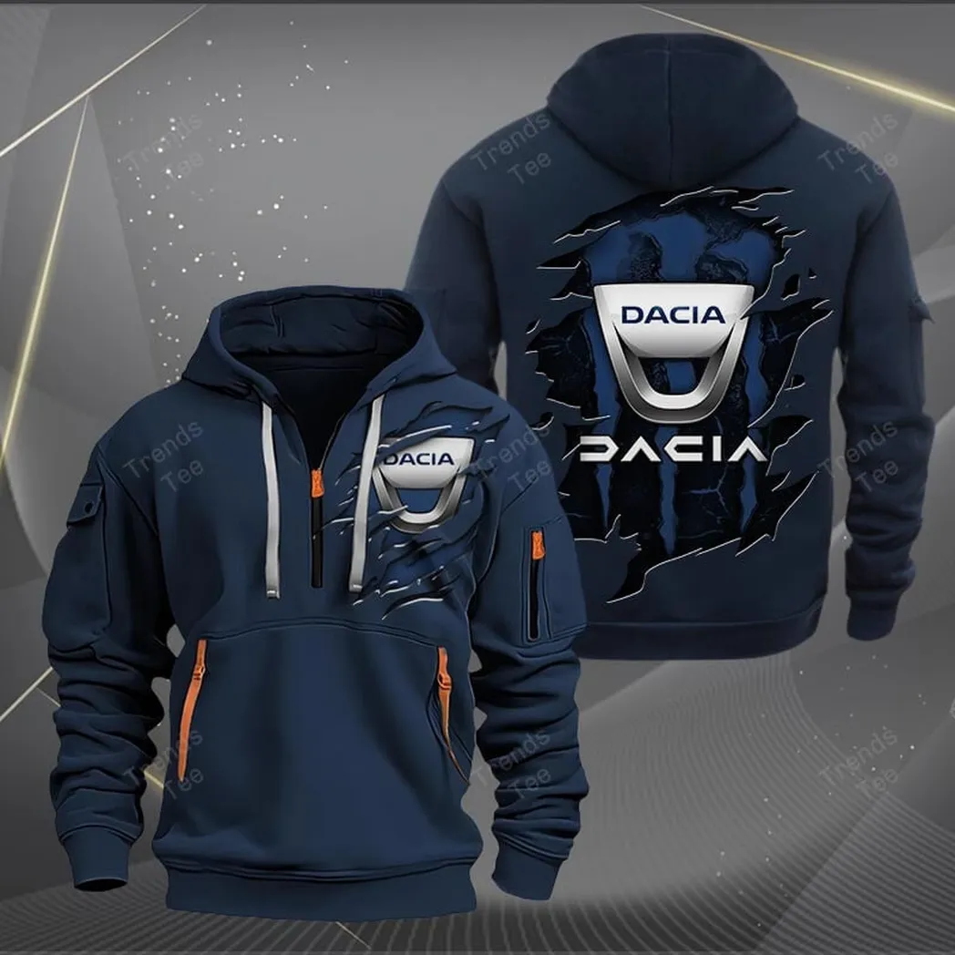 Dacia Hoodie Half Zipper Quarter Zip Hoodie For Men And Women