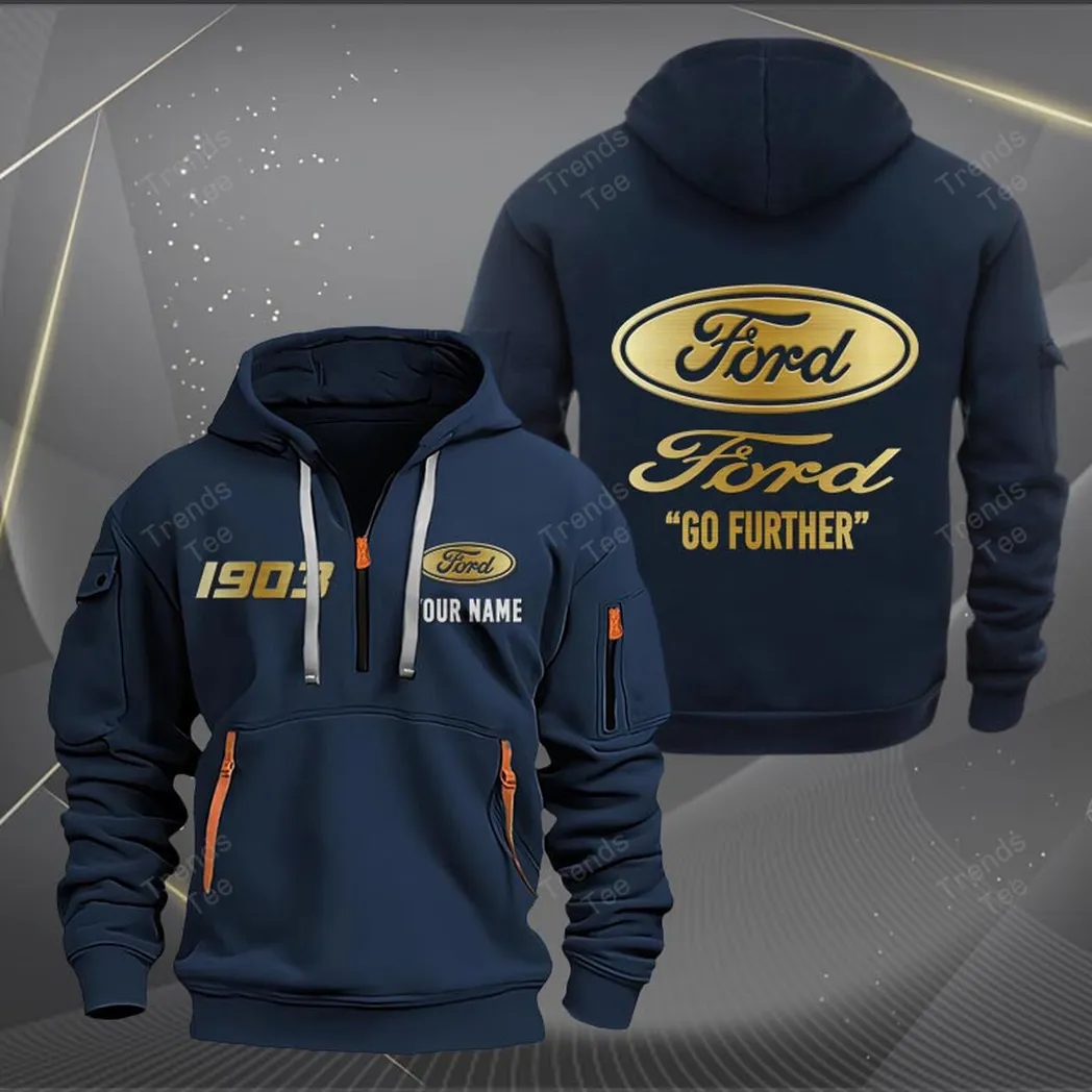 Ford Hoodie Quarter Zip Hoodie For Fans