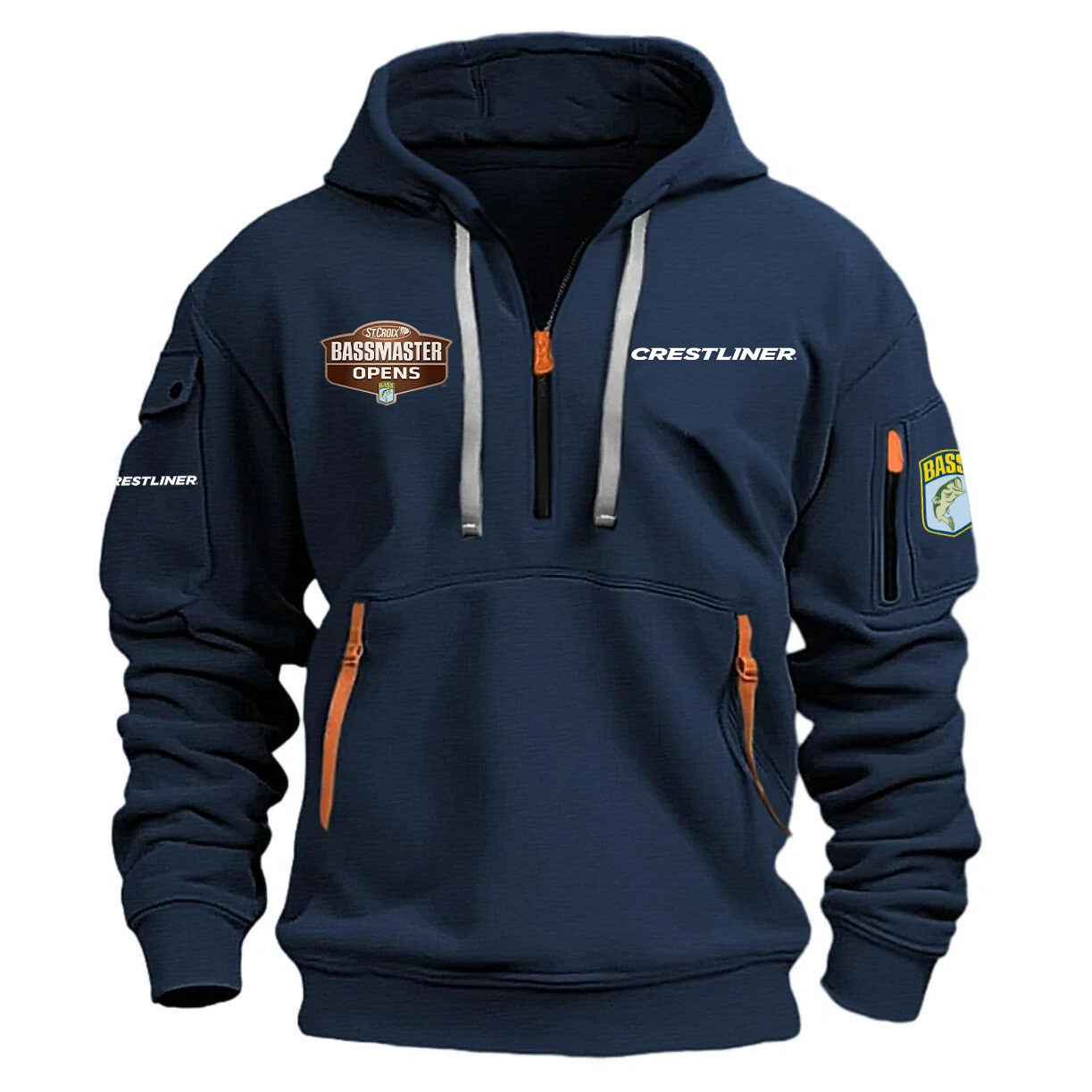 Crestliner Hoodie Half Zipper Quarter Zip Hoodie Bassmaster Opens