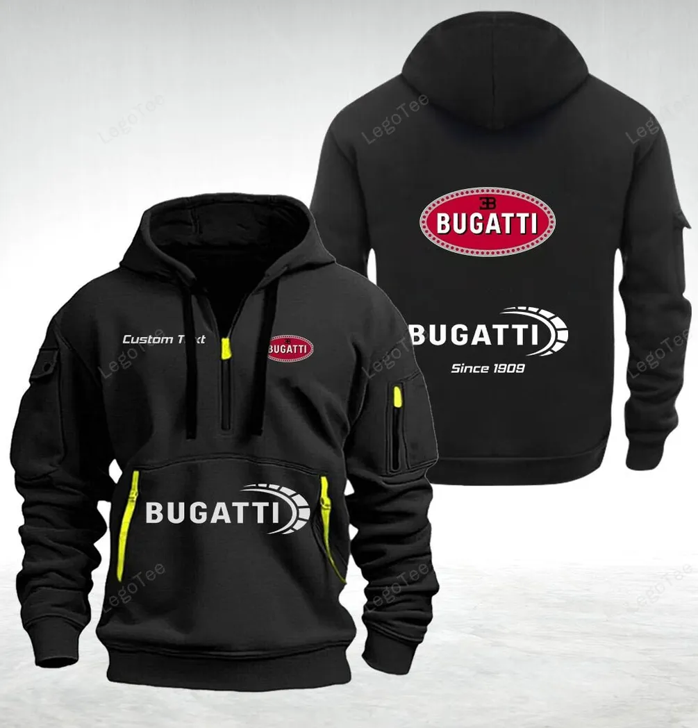 Bugatti Hoodie Quarter Zip Hoodie For Sporty Men And Women