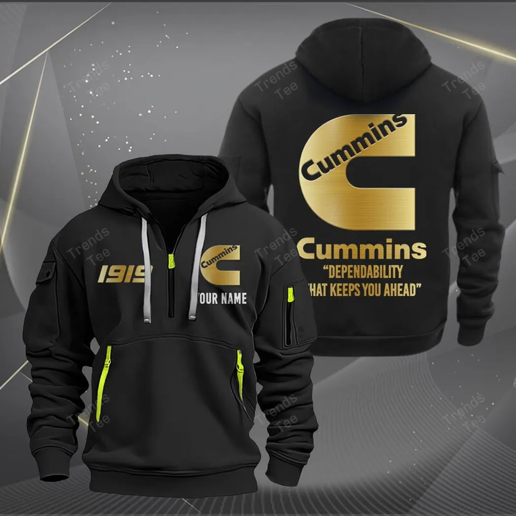 Cummins Hoodie Half Zipper Quarter Zip Hoodie