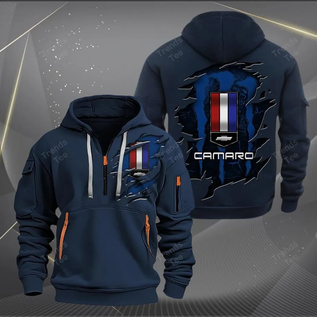 Chevrolet Camaro Hoodie Quarter Zip Hoodie For Sporty Men And Women