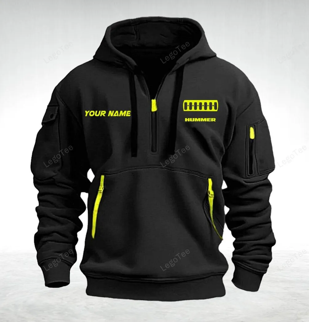 Hummer Hoodie Half Zipper Quarter Zip Hoodie For Men And Women