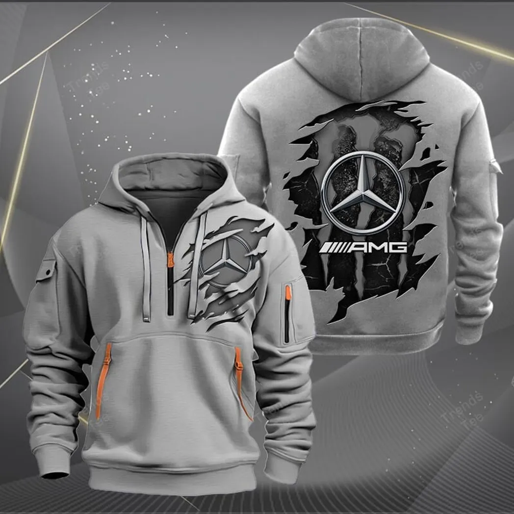 Amg Hoodie Half Zipper Quarter Zip Hoodie For Men And Women