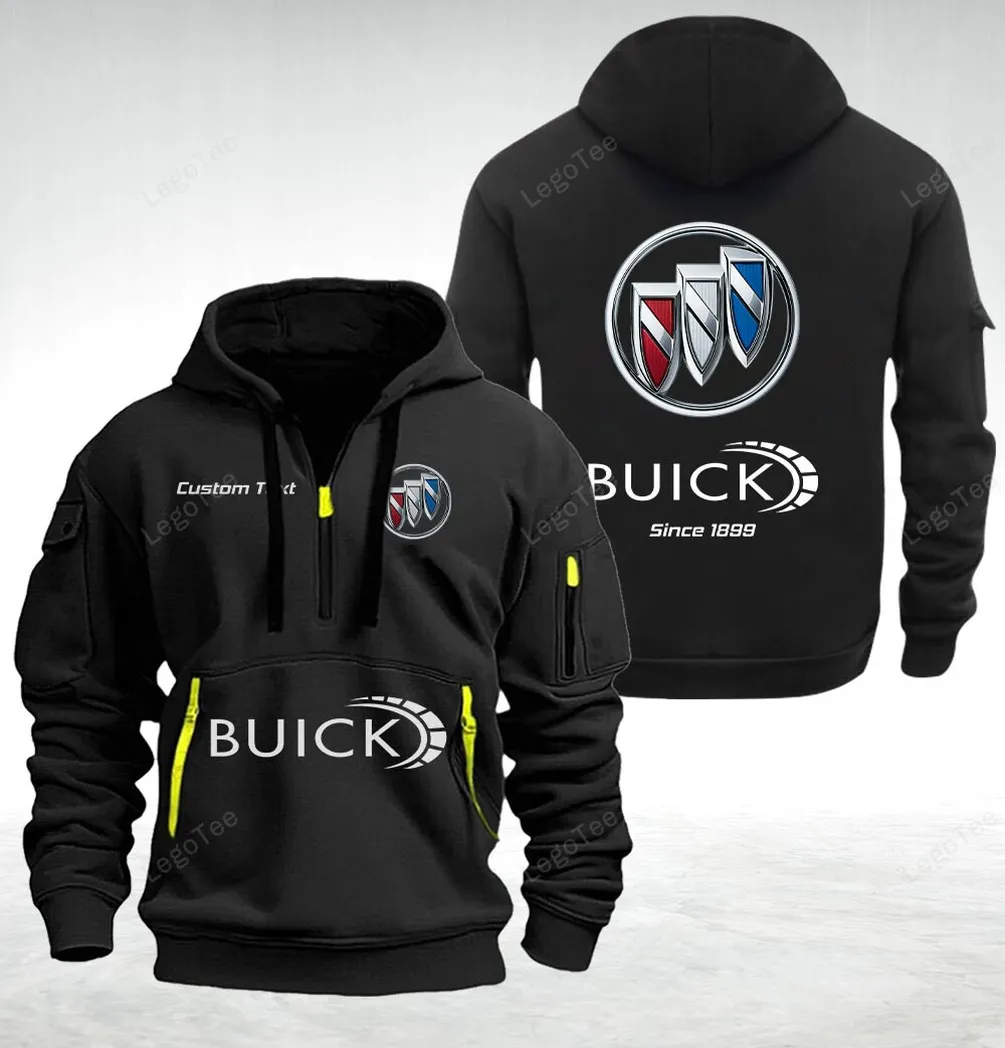 Buick Hoodie Quarter Zip Hoodie For Sporty Men And Women