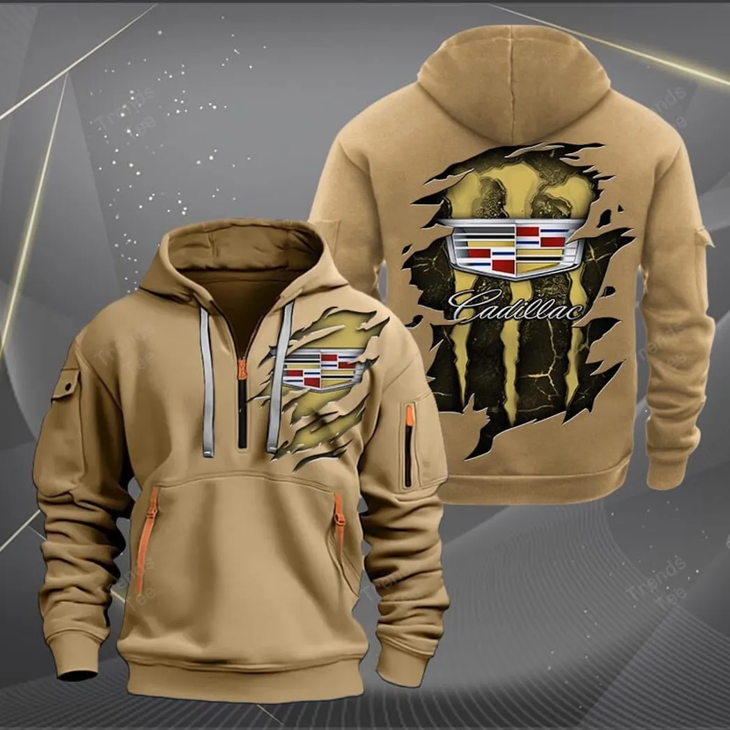 Cadillac Hoodie Quarter Zip Hoodie For Fan