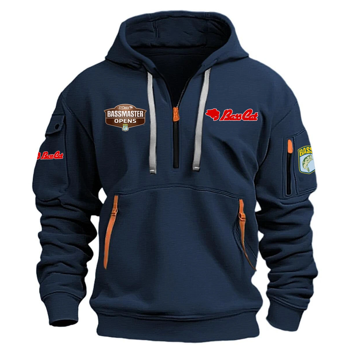 Bass Cat Hoodie Half Zipper Quarter Zip Hoodie Bassmaster Opens