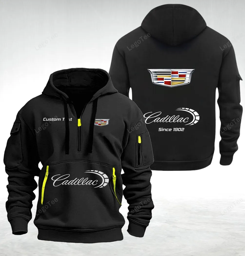 Cadillac Hoodie Half Zipper Quarter Zip Hoodie For Men And Women