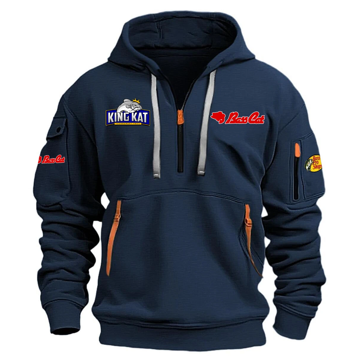Bass Cat Hoodie Half Zipper Quarter Zip Hoodie Kingkat
