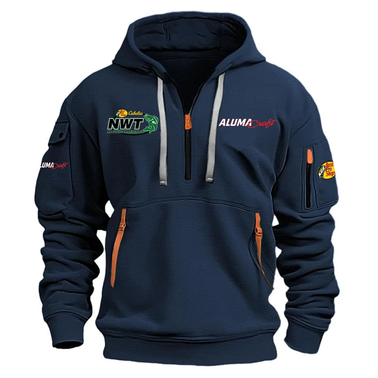 Alumacraft Hoodie Half Zipper Quarter Zip Hoodie National Walleye Tour