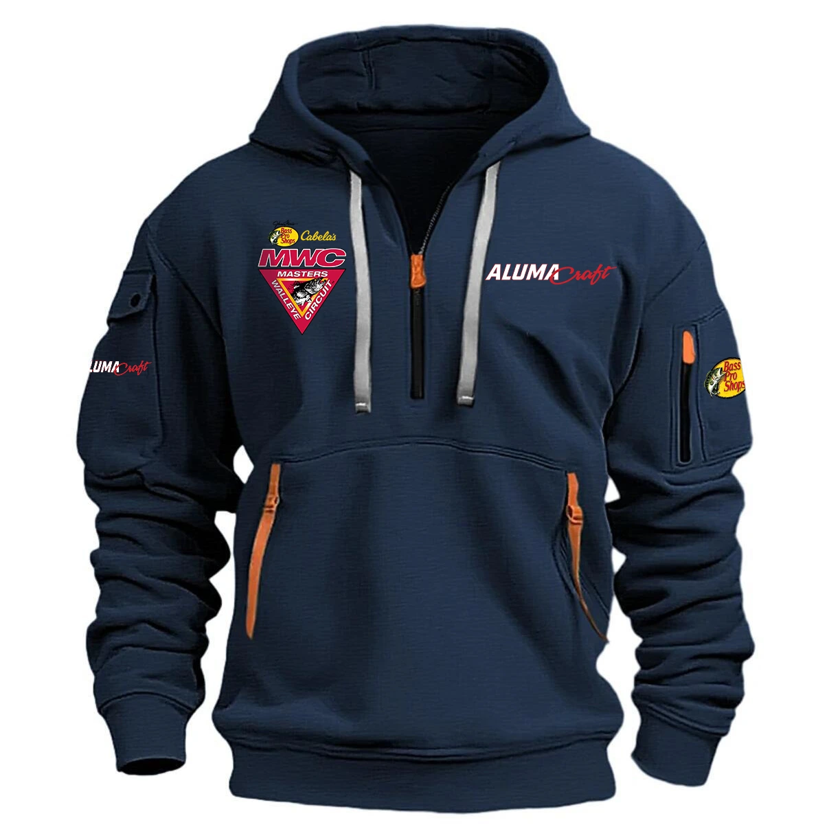 Alumacraft Hoodie Half Zipper Quarter Zip Hoodie Masters Walleye Circuit