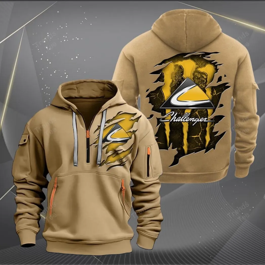 Challenger Hoodie Half Zipper Quarter Zip Hoodie