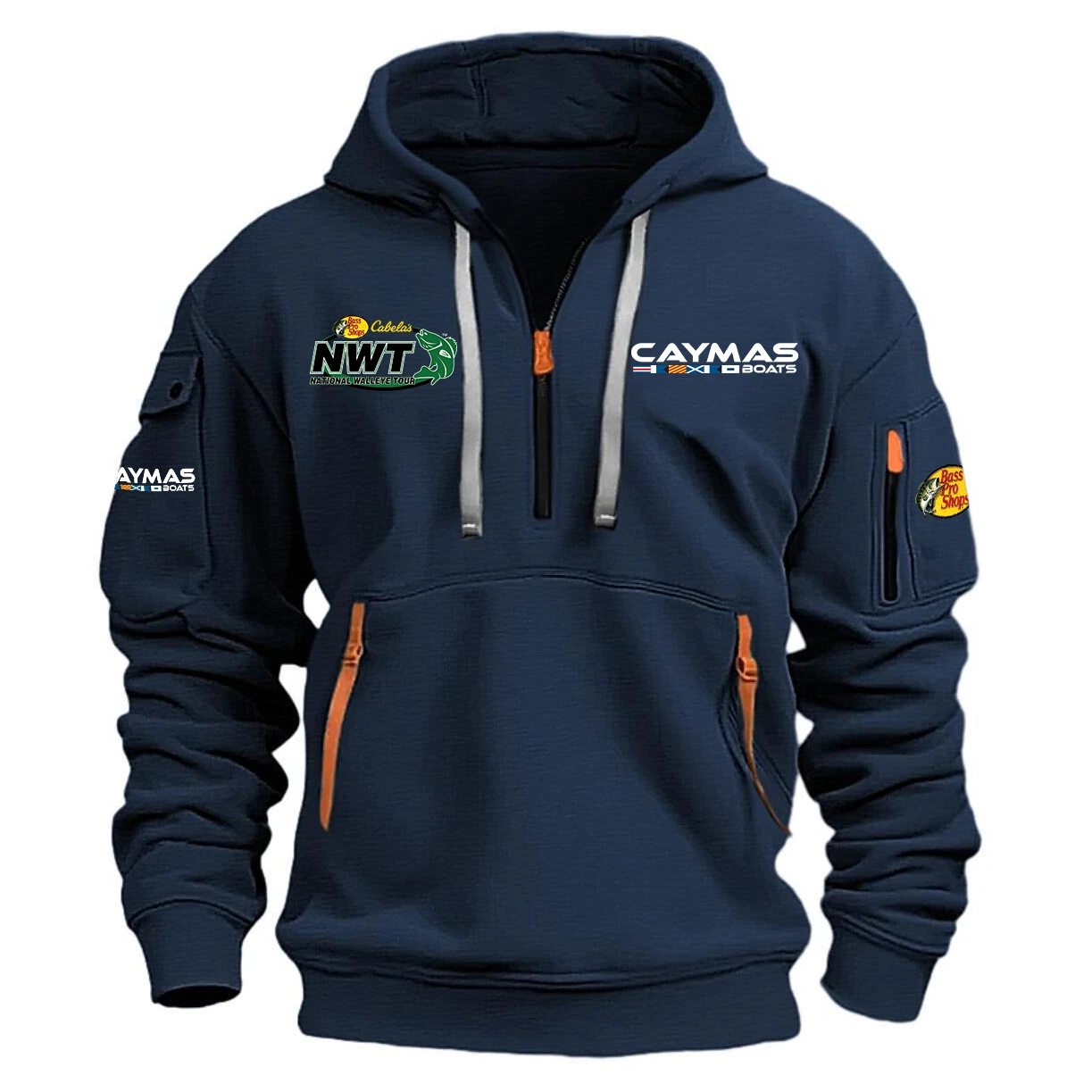 Caymas Hoodie Half Zipper Quarter Zip Hoodie National Walleye Tour