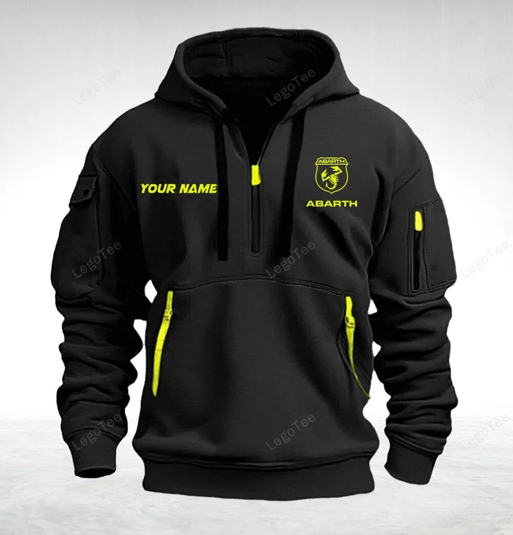 Abarth Hoodie Half Zipper Quarter Zip Hoodie For Men And Women