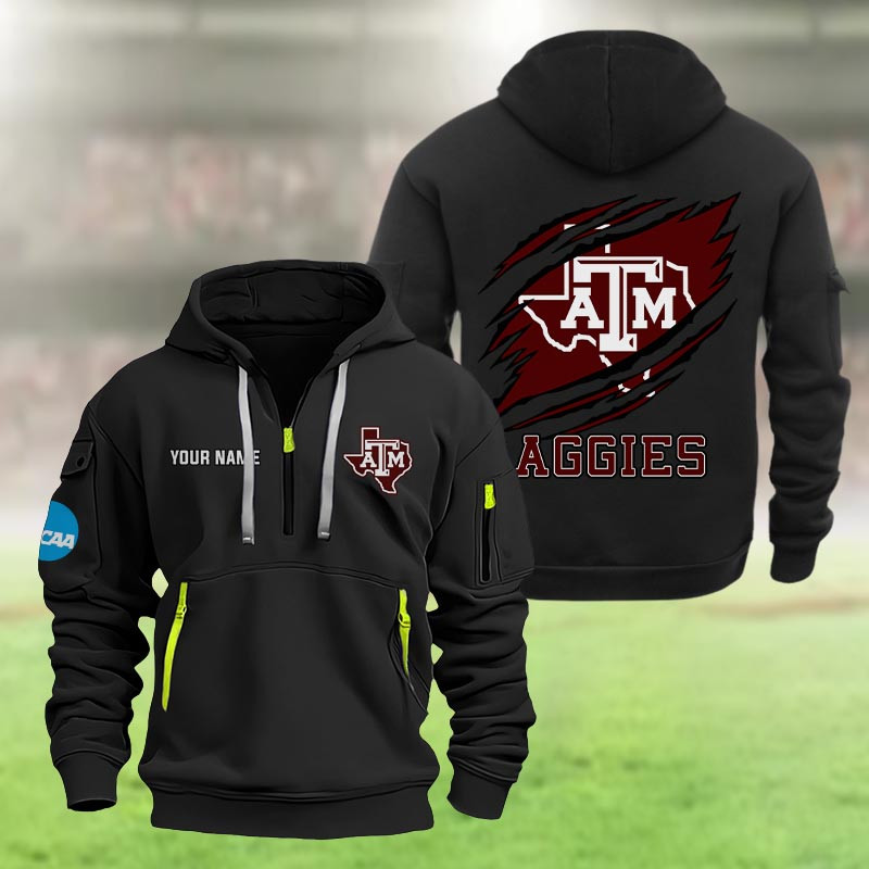Texas A&M Aggies Heavy Quarter Zip Hoodie