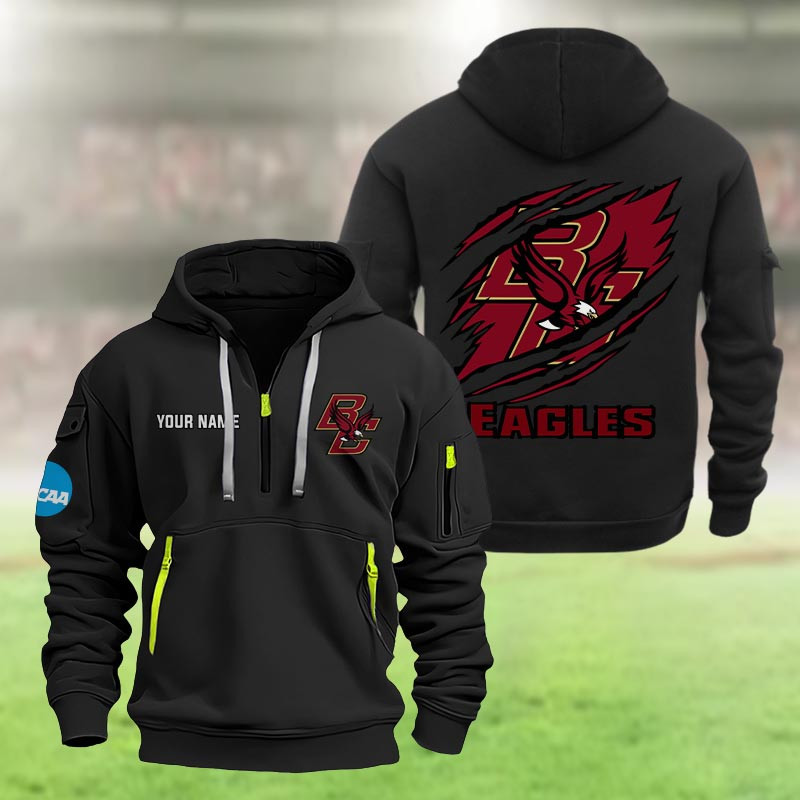 Boston College Eagles Heavy Quarter Zip Hoodie