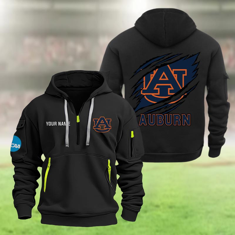Auburn Tigers Heavy Quarter Zip Hoodie